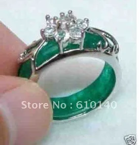 6 шт. зеленый ювелирные изделия кольца размер 7