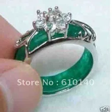 6 шт. зеленый ювелирные изделия кольца размер 7