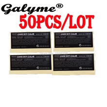 50 шт./партия,, ремонтная часть, наклейка, пригодная для Gameboy, цветная этикетка, ярлык, Пастер, чехол для игровой консоли, цветной чехол для мальчика GBO DMG