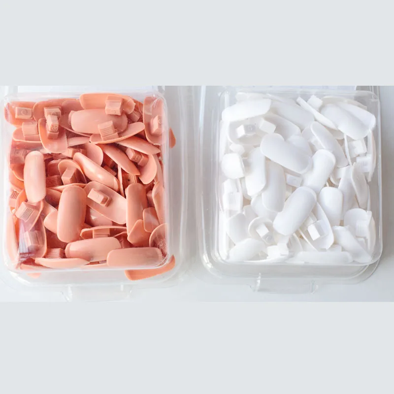 

100pcs/set Nail Art Training Practice Replacement Refill Nails Tips for Flexible Trainer Hand