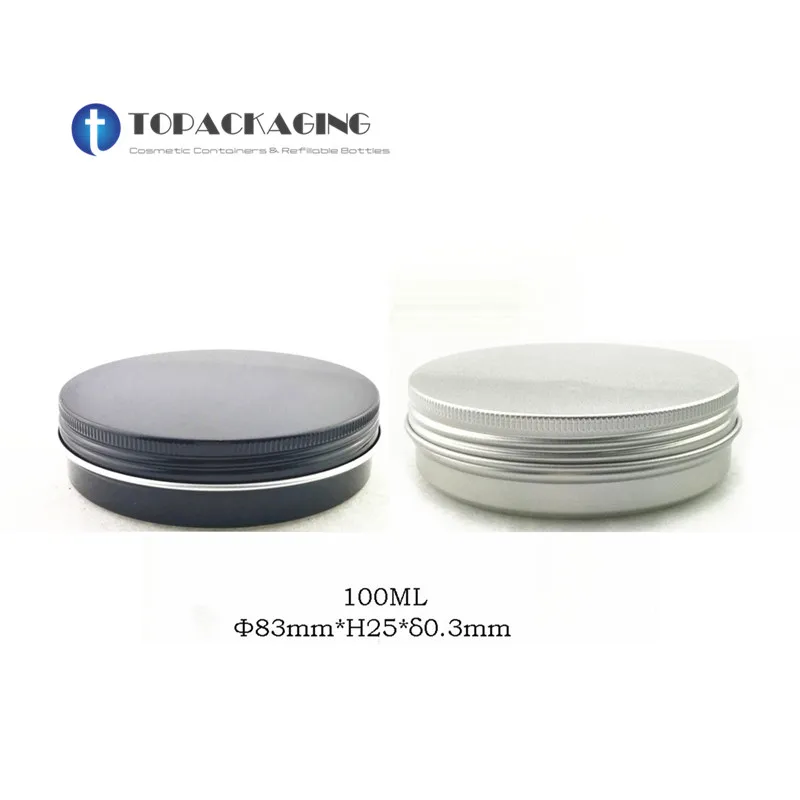 

100g X 50 Aluminum Jar,screw Cap Empty Cosmetic Container Cream Jar Sample Tin 100ml Lip Balm Small Metal Pot Nail Art Cans