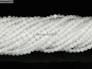 

Natural White Ja-de Gems Stones 2mm Smooth Round Spacer Loose Beads 15'' Strand for Jewelry Making Crafts 5 Strands/Pack