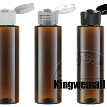 300 шт/партия 100 мл пластиковая ПЭТ коричневая бутылка для лосьона, Избегайте легкой воды Бутылочки для крема с откидной крышкой