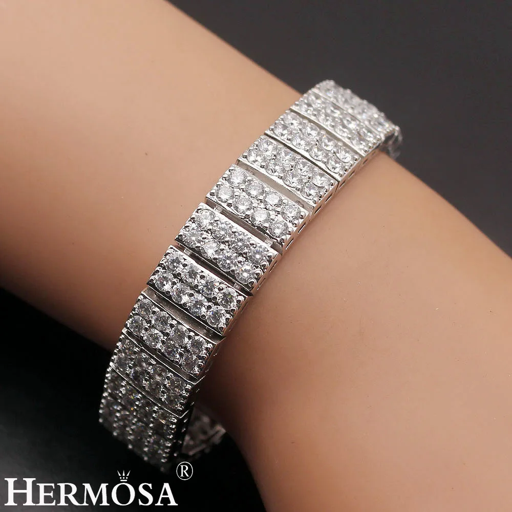 Женские браслеты HERMOSA из стерлингового серебра 925 пробы разных стилей длина 7