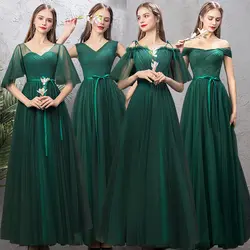 Платье подружки невесты длинные 2019 темно-зеленый платье подружки невесты Выпускной костюм Бордовые Платья для подружки невесты Платья для