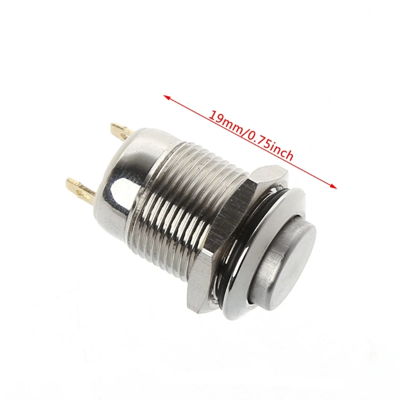 

12mm Waterproof High Round Metal Momentary Push Button Switch Screw Terminals
