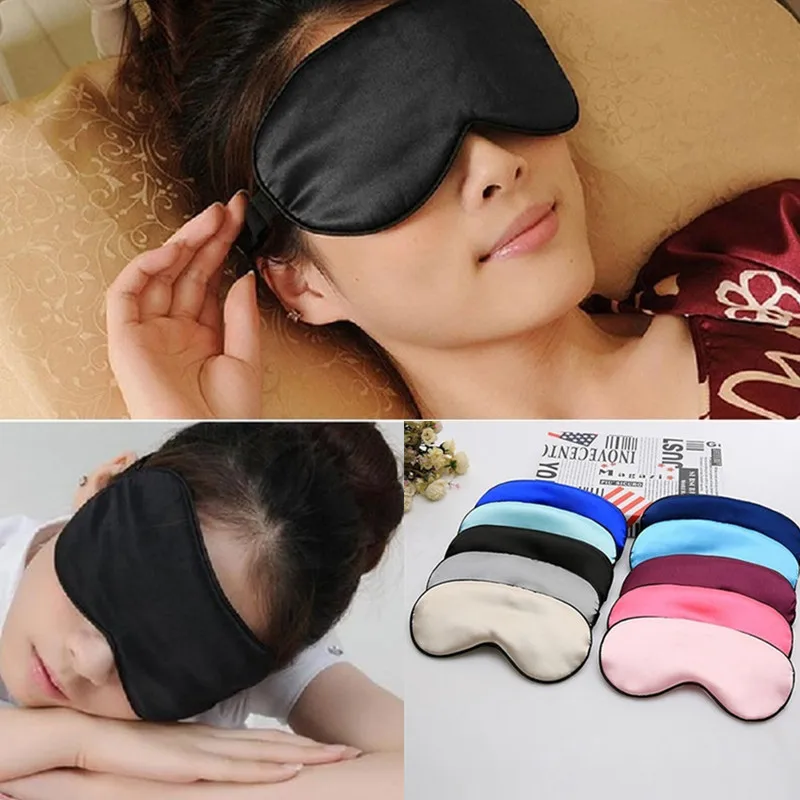 1PC Night Natural Sleep Eye Mask Relax Aid Blindfold Smooth Silk Shade