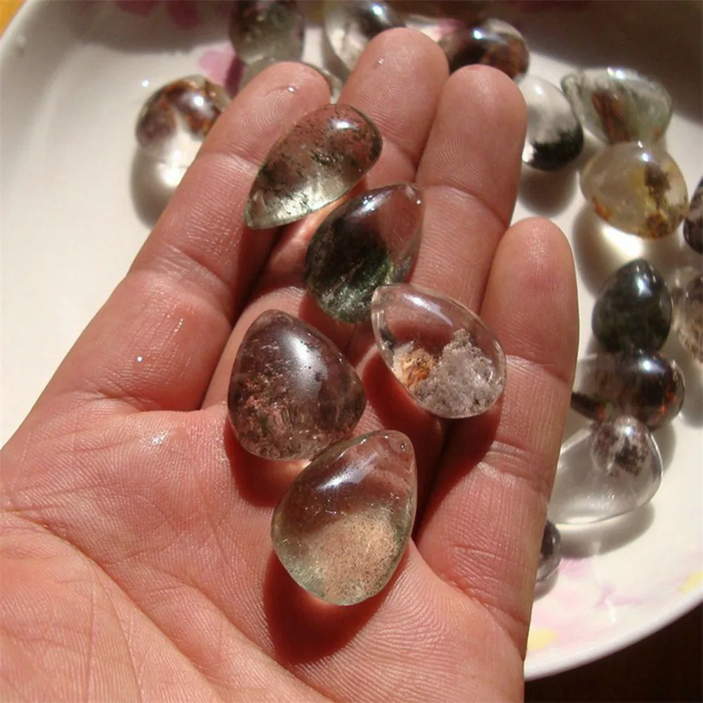 Натуральный камень приведение, Фантом Кристал кварца, натуральный камень образец подвеска c лечебным камнем хороший подарок для коллекции камня длина 1,5-2 см