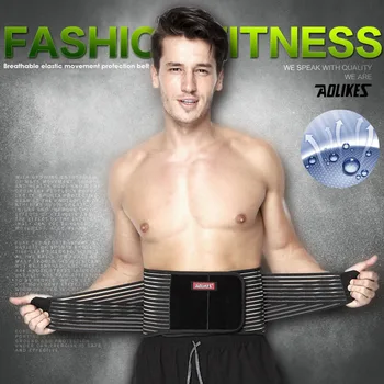 

AOLIKES Lumbar Support Waist Pain Back Injury Supporting Brace For Fitness Weightlifting Belts Sports Safety Corrector Espalda