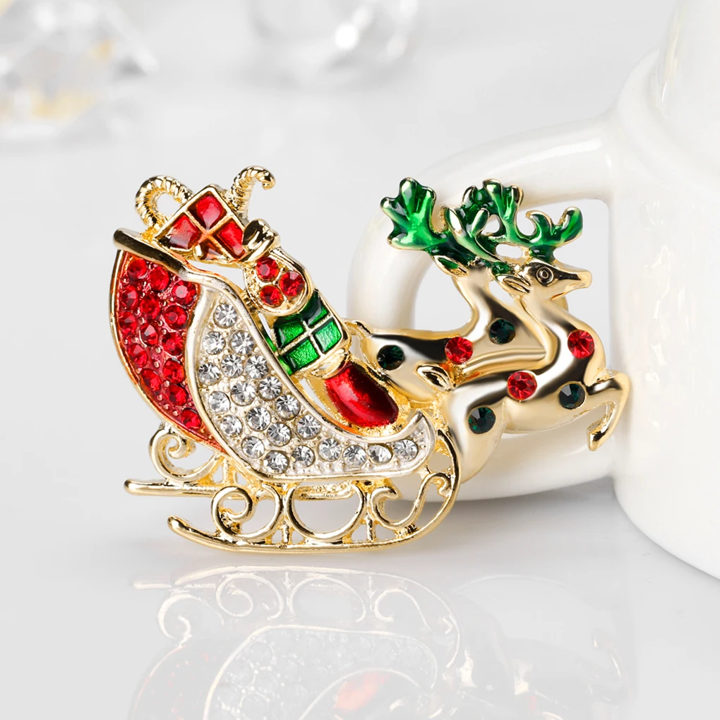 

Popular Delicated Christmas Tree Santa Boots Snowman Bell Brooch Scarf Collar Lapel Pins Christmas Brooch Girl Gift
