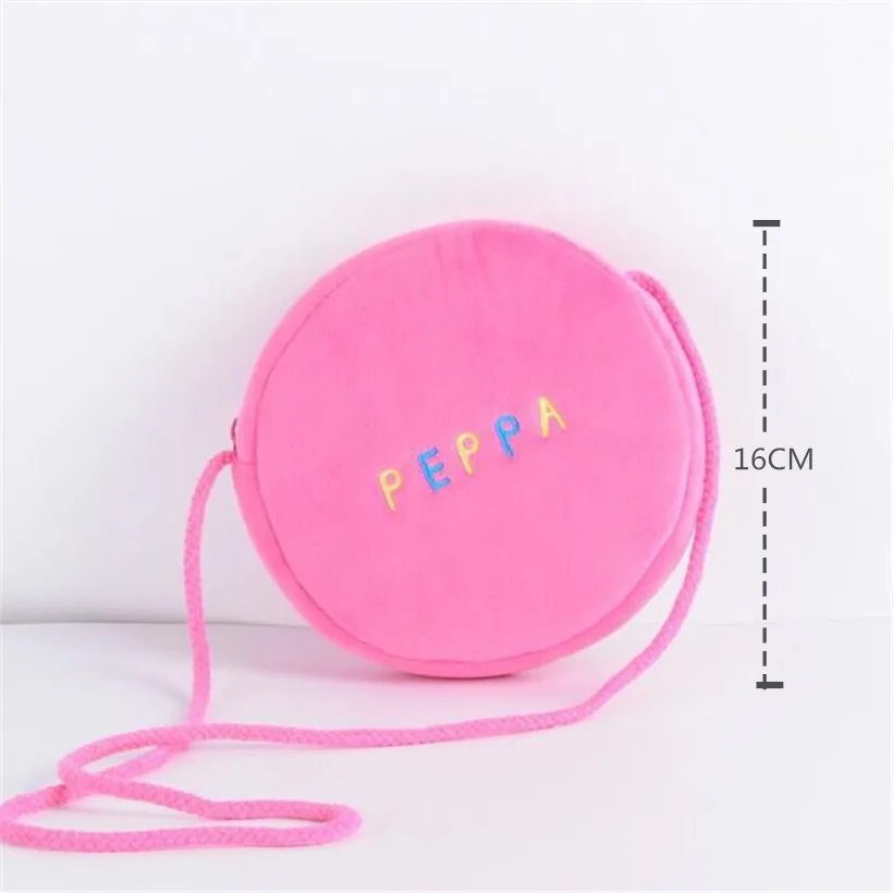  Original Peppa Pig George Dad Mom Plush Toys Stuffed Doll Purse Kids Girls Kindergarten Bag Backpac - 33029856650