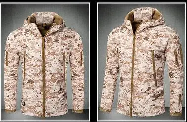 Мужская водонепроницаемая куртка охотничья одежда ветровка TAD SoftShell V4.0 тактическая куртка Военная камуфляжная охотничья куртка - Цвет: wldg