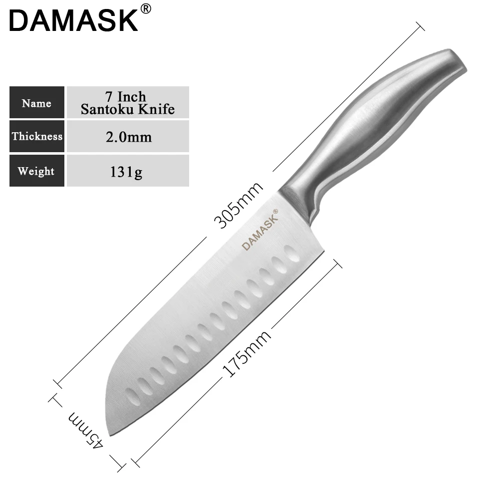 DAMASK кухонные ножи шеф повара Набор японских ножей антипригарный нож для фруктов