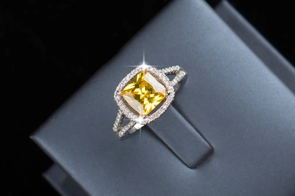 5 цветов R& J модное качественное Настоящее 925 пробы Серебряное кольцо 3ct обручальные брендовые кольца ювелирные изделия с кристаллами для женщин подарок