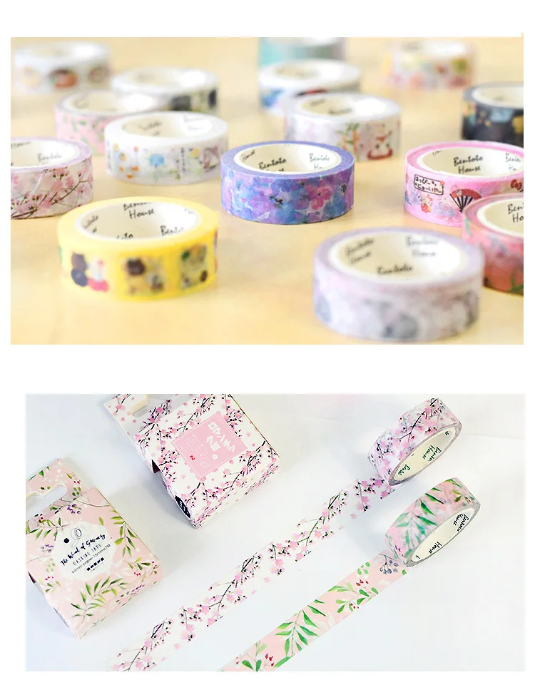 Lote Faça Você Mesmo Washi Mascaramento Fitas Folhas Verdes Decoração Adesivas Etiquetas Scrapbooking Estacionário Bonito Tamanho 15mm * 7 m 20 Pçs - 7 20 pçs lote DIY Washi Mascaramento Fitas