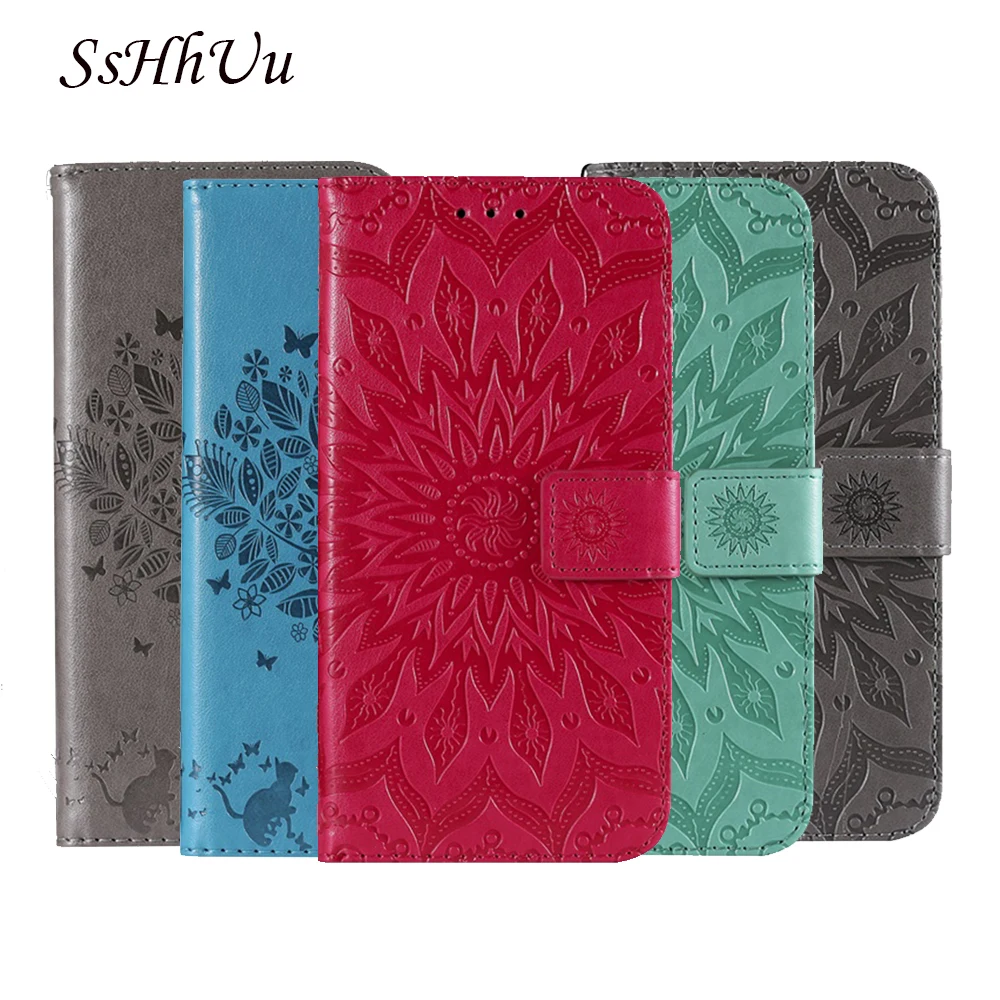 SsHhUu Caixa Do Telefone de couro Para Huawei P7 P8 P9 Lite 2017 Mini P10 P20 Capa Car teira Aleta Y3 Y5 caso|Чехлы-книжки| |