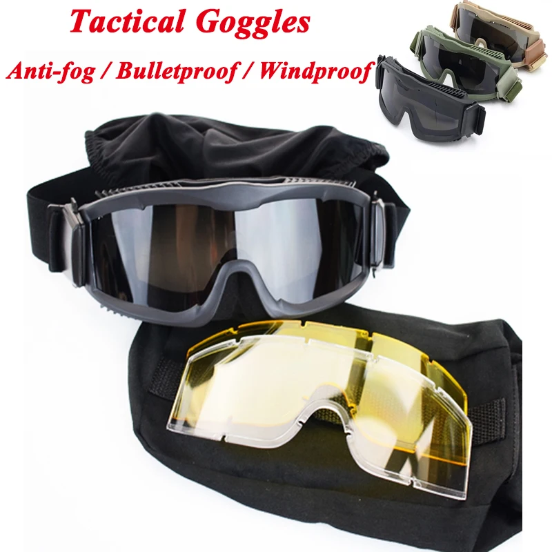 USMC Military Sunglasses Bullet proof CS Wargame Airsoft Goggles