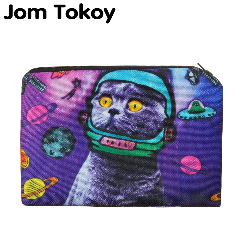  Space Cat Portable Type Make up Bags Cosmetic Case Maleta de Maquiagem Bags Storage Travel Makeup B