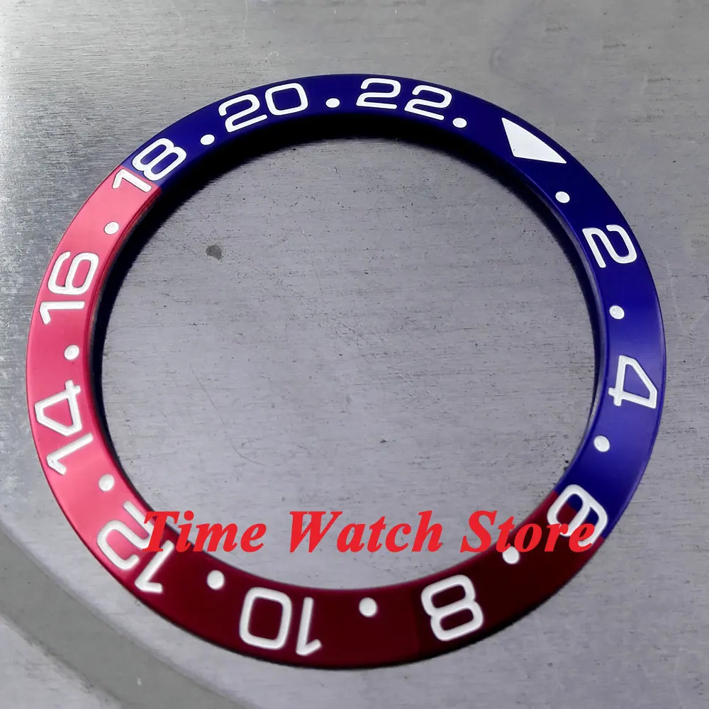 Новое Поступление Разноцветных 38 мм Parnis высококачественная керамическая рамка для GMT модели мужских часов - Цвет: No.6