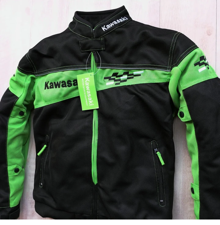 Новый мотоцикл Kawasaki весна лето 2018 Чистая дышащая куртка Локомотив Вождение мотор