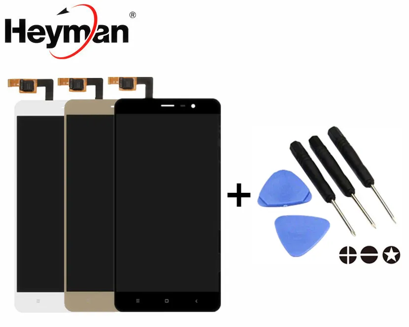 

Heyman LCD Screen and touchscreen Digitizer Full Assembly Replacement for Xiaomi Redmi Note 3, Redmi Note 3 Pro