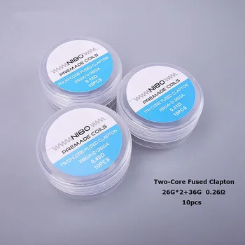 

10pcs/box Ni80 Two-Core Tri-Core Four-Core Fused Clapton Heating wire for RDA RBA RDTA Atomizer coil