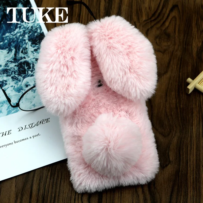 

Silicon Soft Case For Xiaomi Mi 9 8 6 Plus Max 3 2 Redmi 7 6A 4X 4 Note 4X 3 Rabbit Warm Fur Back Covers