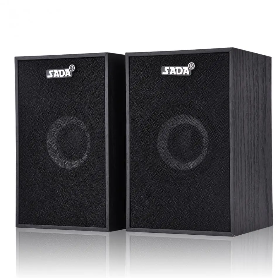 

SADA V-160 Wooden Desktop 3D Surround Quality Stereo Bass Computer Speaker Mini Notebook Subwoofer Laptop Multimedia USB Speaker