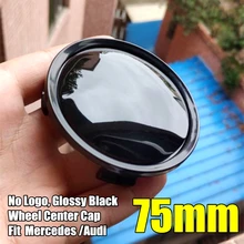 4 Pcs 75mm Glossy Black Alloy Wheel Center Cap Hubcap Rim Cover for Mercedes Benz W202 W203 W124 for Audi A4