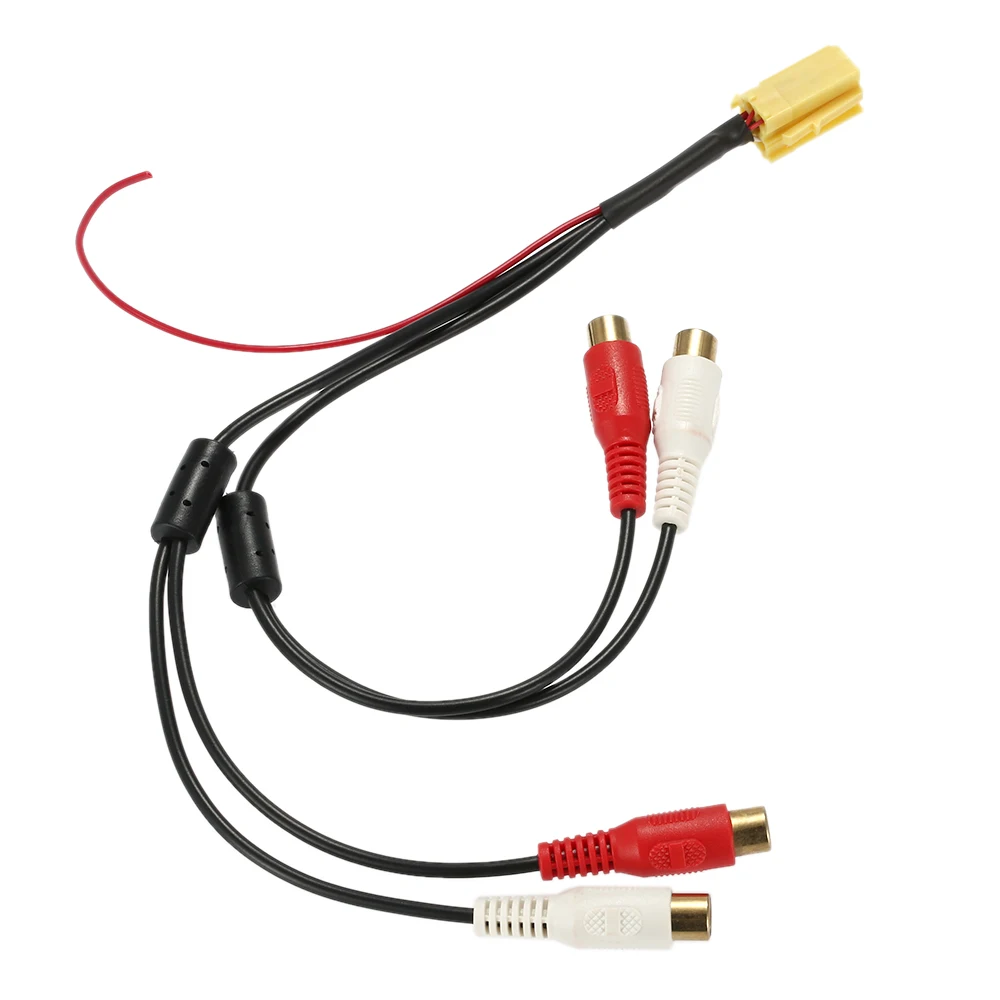 KKmoon Mini 6 Pin ISO адаптер Aux Line Out 4 Chinch Kabel RCA разъем для VW Seat Skoda Blaupunkt VDO Audi Ford