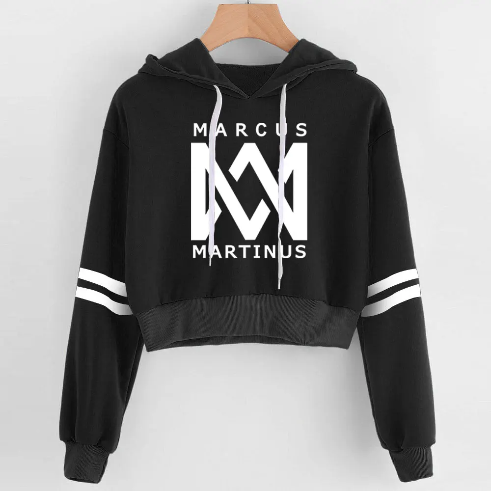 ماركوس و Martinus السرة هوديس الهيب هوب جديد عارضة الأزياء Kpop هوديس أبلى عالية الشارع ماركوس و Martinus مثير البلوز