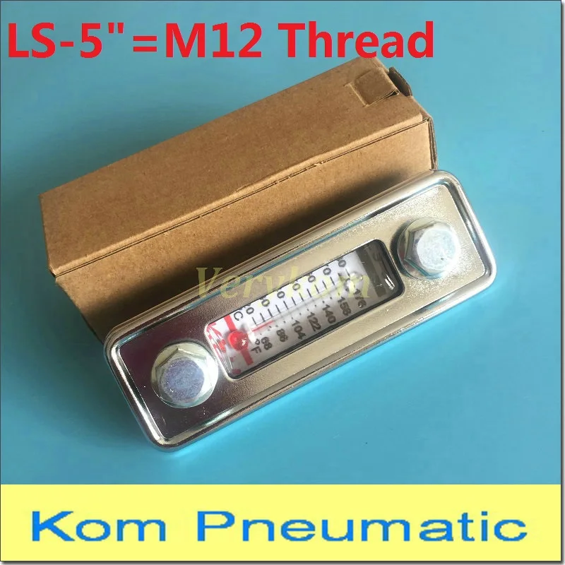 

Verykom Pneumatic Hydraulic LS-5" Liquid Oil Level Meter Temperature Gauge Oil Tank Content Thermometer M12 Screw Thread