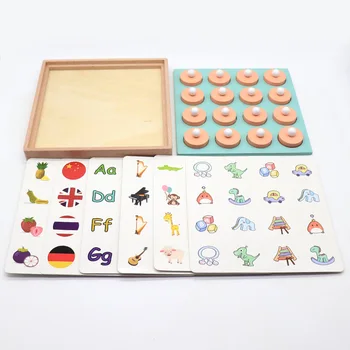 

Wooden Memory chess building blocks Exercise hand-eye coordination Intelligence development Logical thinking training