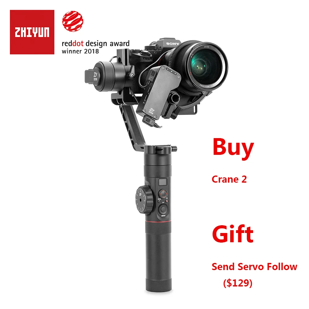 Zhiyun Crane 2 3 Axis Stabilizer Gimbal for DSLR Mirrorless Cameras