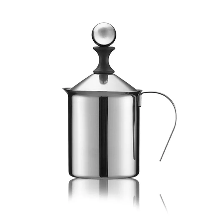 

400ml cappuccino Japanese double stainless steel hand foaming machine Milking bubbler coffee appliance