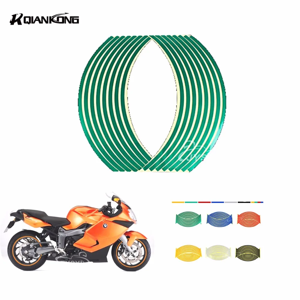 17/18 inch Colorful motorcycle stickers and decals Reflective Rim moto Stripe Tape For yamaha YZF-R125 WGP YZR-R1 YZF-R1S YZF-R2