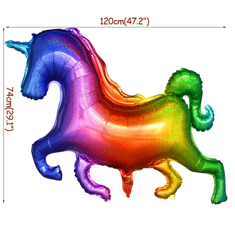 Вечерние принадлежности с единорогом, набор посуды, скатерть с единорогом, бумажная салфетка для чашек, баннеров, топпер для торта, свадебные украшения для детского душа - Цвет: 1pcs balloons