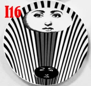 Креативный дизайн Италия Милан Ретро Лина лицо тарелки керамика настенные декоративные тарелки евро форнас блюдо - Цвет: I16