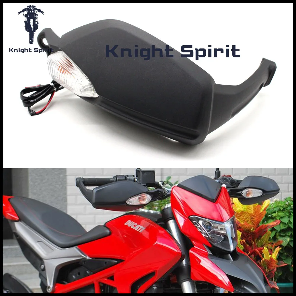 Tanie Dla DUCATI Hypermotard 820 Hyperstrada 821 2013 2014 2015 motocykl lewy sprzęgło boczne jelca kierownica osłona dłoni ze światłem