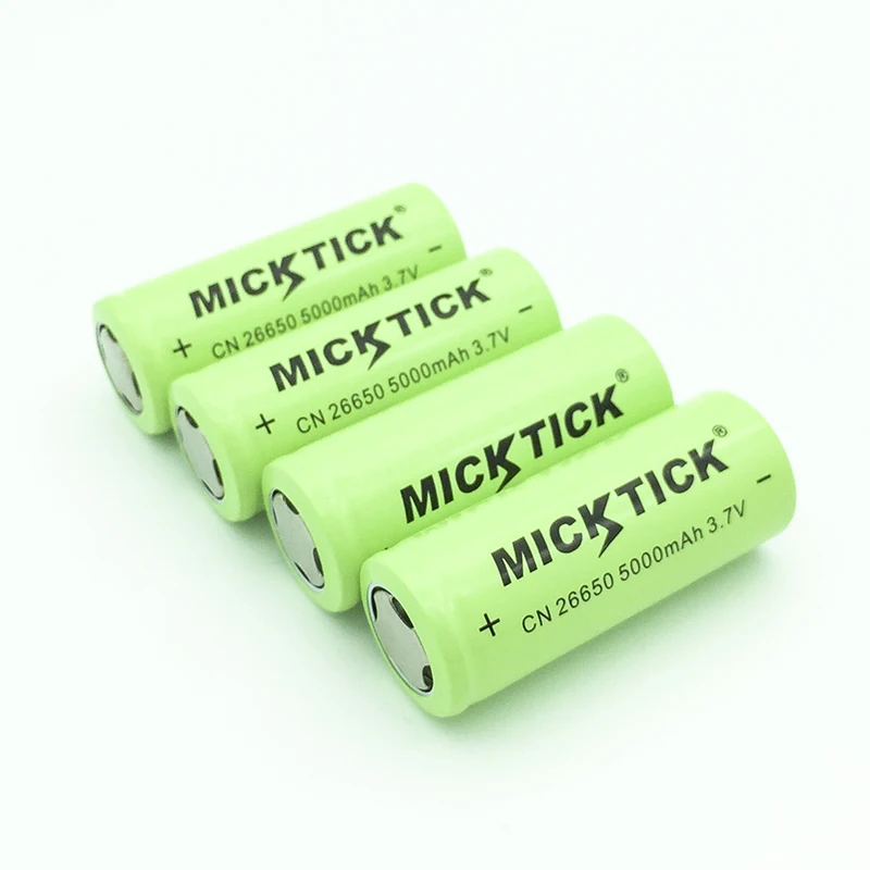 2 шт 3,7 V 5000mAh 26650 MICKTICK батареи Литий-ионные перезаряжаемые большой емкости T6 сильный светильник-вспышка