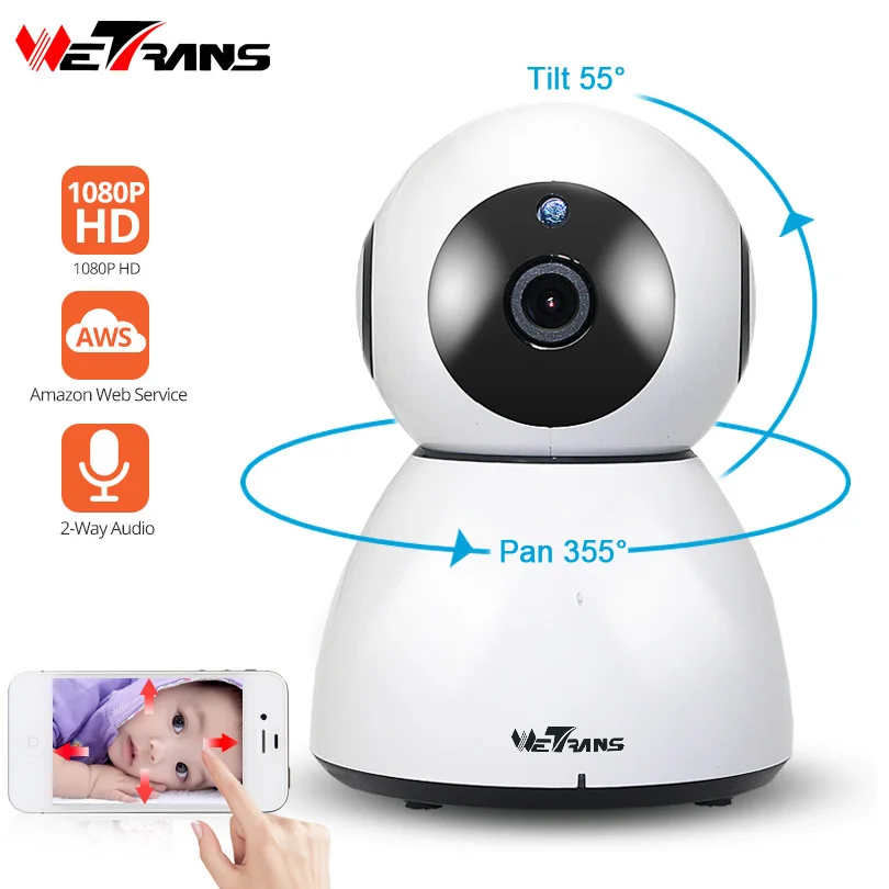 Wetrans IP Wifi Camera CCTV 1080P HD Pan 355 Degree Wireless Smart Home Camera Wi Fi
