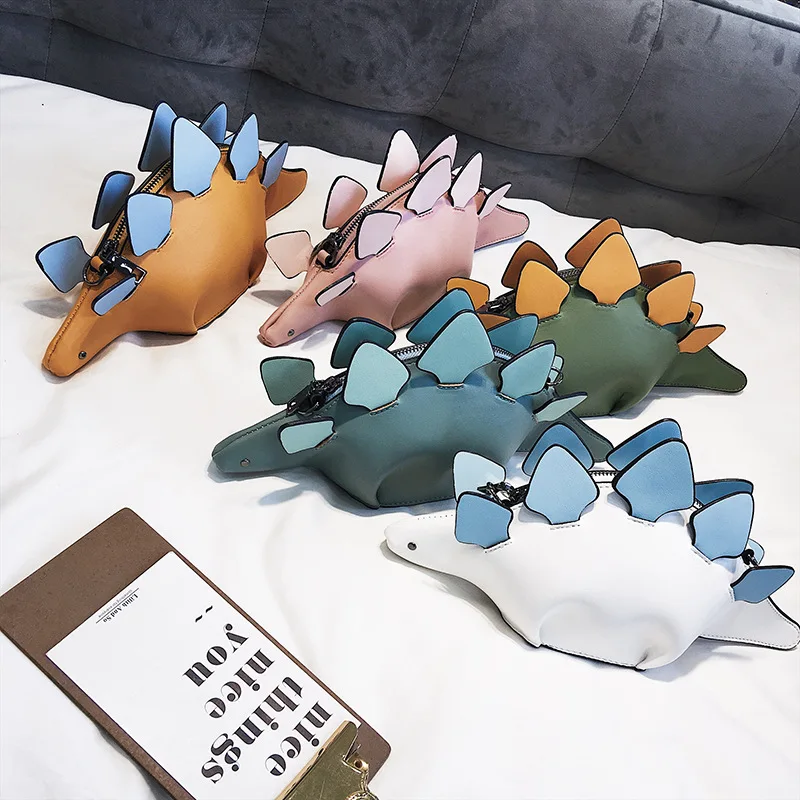 

Creative Chameleon Cartoon Women Handbags 3D Funny Dinosaur Flap Messenger Bag Animal Patchwork Color Shoulder Crossbody Bags