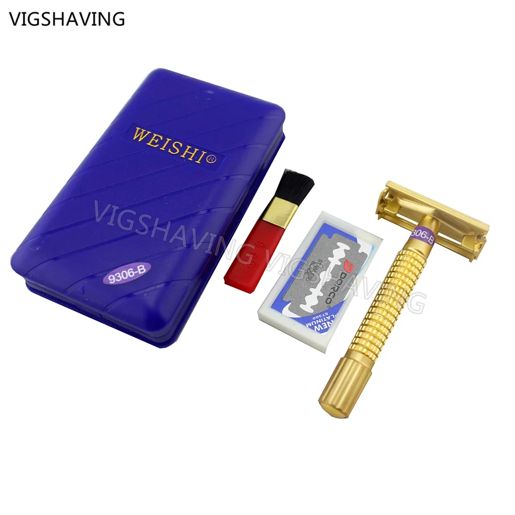 

Weishi 9306B Matt Gold Double edge Butterfly Safety Razor