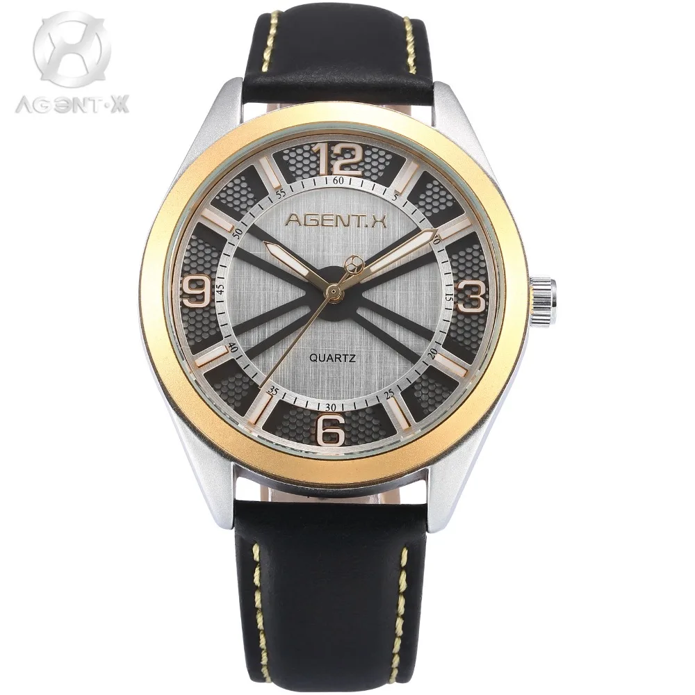 Buy AGENTX Elegant Watches for Men Clock Gold Case
