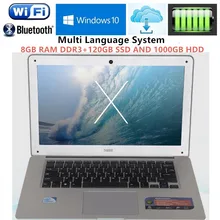 8GB RAM 1TB HDD 120GB SSD N3520 Quad Core font b Laptops b font Computer font