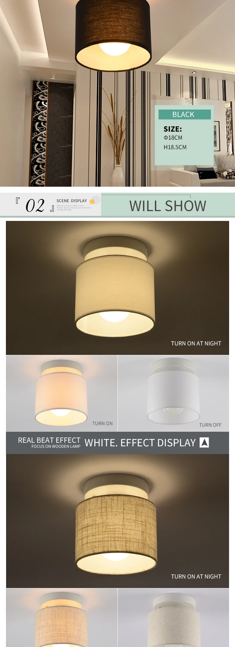 AIBIOU простой светодиодный потолочный светильник современный круглый потолочный светильник для коридора, кухни, светящаяся рамка для ткани, спальни, осветительные приборы