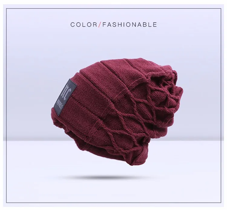 Стильные шапочки Skullies, зимняя мужская шапка, Толстая теплая зимняя мужская шапка, толстая шапка s Beanies, Зимняя мужская шапка toucas gorros