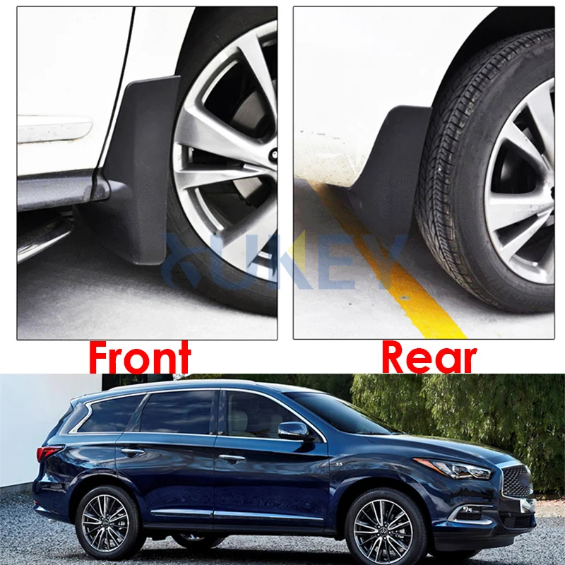 Комплект Брызговики автомобильные Infiniti JX35 QX60 2012 2018 передние и задние брызговики