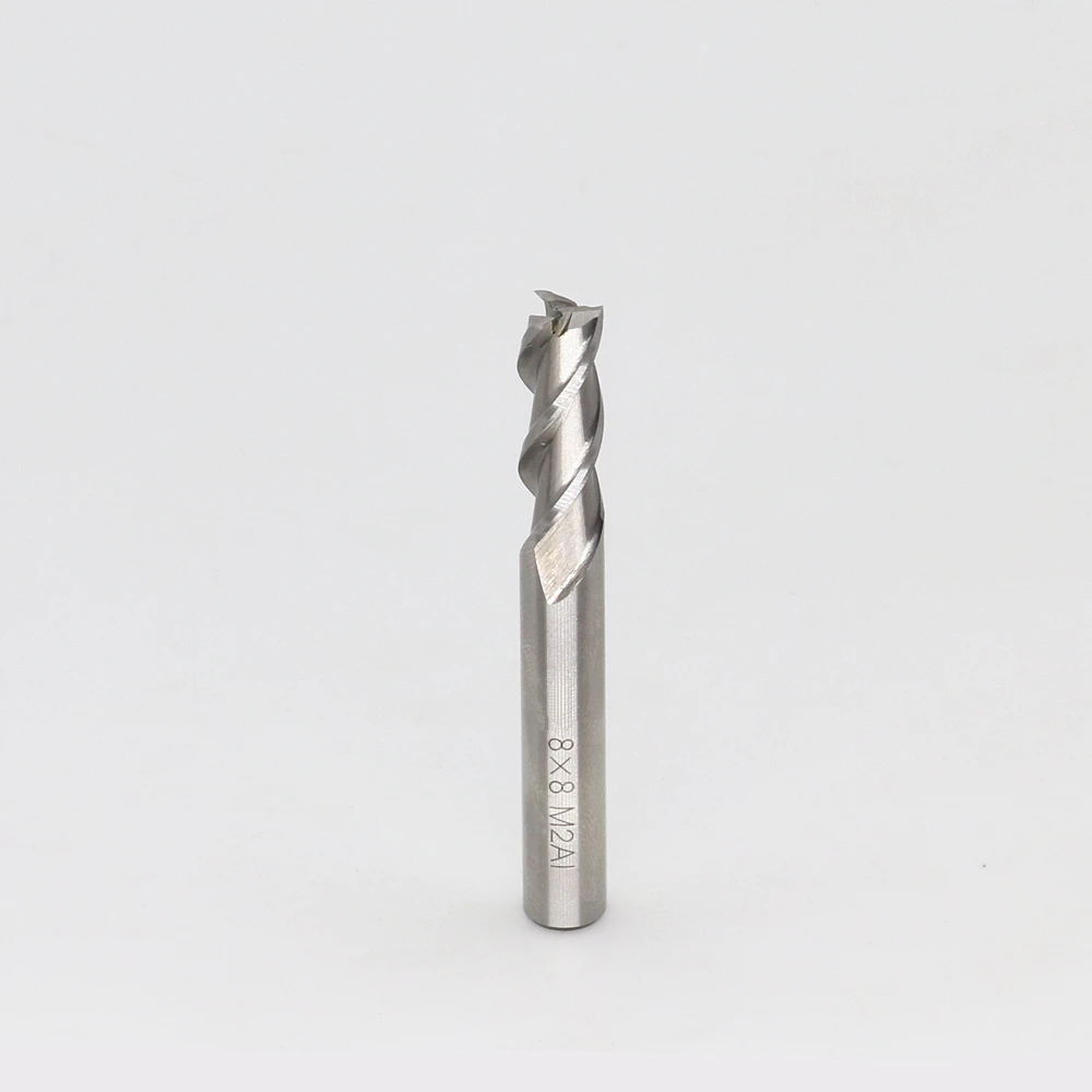 

New 3 Flutes 8*8*25*66mm M2AI Dia 8mm End Mill Router Bit Milling Cutter Machine CNC Drill Tool Use For Cutting Aluminum