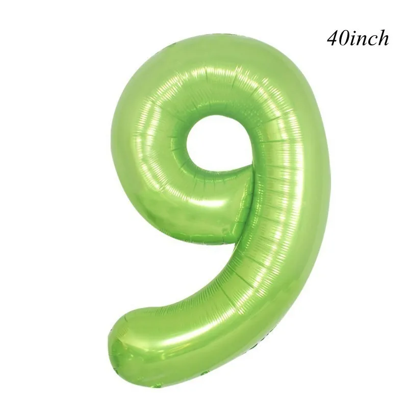 1pc 40inch number 9 1 Набор диких животных Тема джунгли вечерние милые воздушные цифры с днем рождения баннер для детского дня рождения для вечеринки в стиле сафари поставка - Цвет: 1pc 40inch number 9